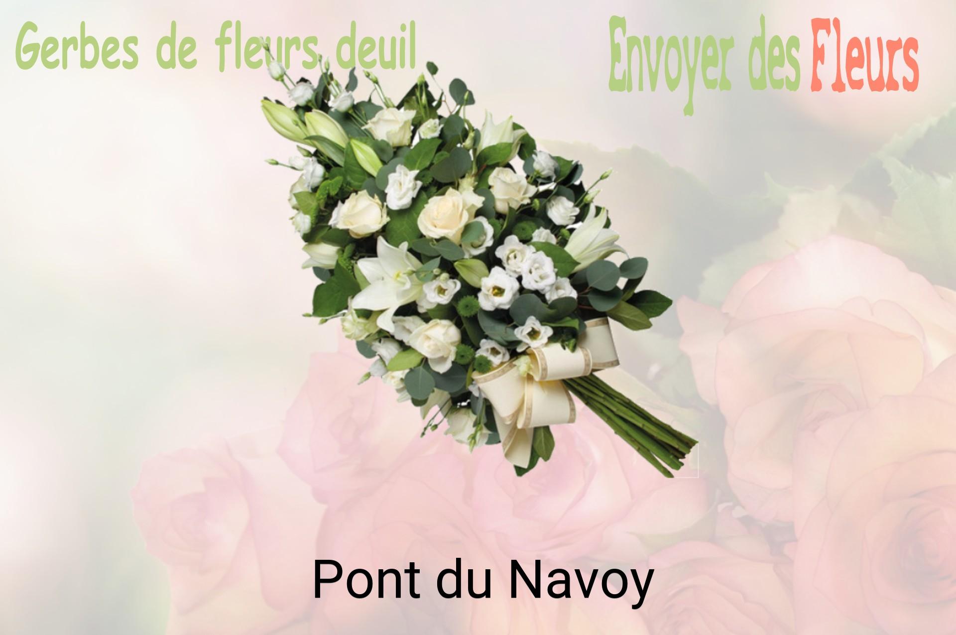 Gerbe de fleurs de deuil livrée à Pont-du-Navoy